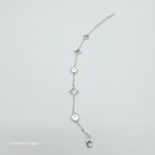 Silver Tone Geometric Monogram Lv Link Bracelet 6 Inch