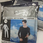 Mens 2pc Underwear Thermal Set 100  Cotton Long Johns Top Bottom Winter Warm