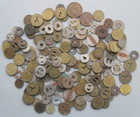  lot Of 180  Vintage Us Transportation Tokens Mixed Bulk Large Variety  Free S h