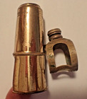 Rare Vintage Selmer Thumbscrew Brass Tenor Saxophone Ligature W selmer Cap