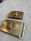 Vintage Usmc Brass Belt Buckles For Dress Blues Post Korea War 
