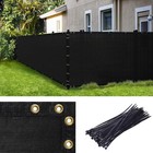 4  X 12  Black Fence Privacy Screen  Commercial Standard Heavy Duty Windscree   