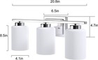 E26 Bathroom Lighting Fixture Over Mirror  3-light Bath Vanity Light