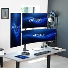 Vivo Pneumatic Triple Ultrawide Computer Monitor Desk Mount For Screens Upto 49 