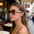 Prada Sunglasses Women Cateye Oversize Pr 15ws Tortoise Caramel Powder Brown Box