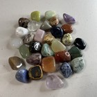 Natural Tumbled Stones Mix- Healing Crystals - Bulk Crystals 30 Total Free Ship