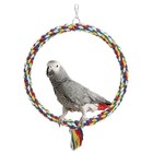 Bird Rope Swing Colorful Perch Climbing Toy For Parrots Medium  10 4 Inch 