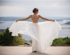 Leanne Marshall Wedding Dress Daniella Size 6 Ivory Silk Organza Ethereal  3 370