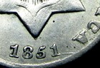 1851-o Silver Three Cent Piece Misplaced Date Breen Stunning Error Coin  025u
