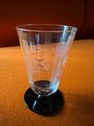 Vtg Art Deco Etched Stripe Square Circle Cocktail Glasses Czechoslovakia  5 