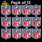 Nfl Logo Shield Iron On Embroidered Patch Football 1 75 x1 5 12pcs