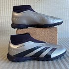 Adidas Mens Predator League Laceless Tf Turf Soccer Shoes If6384 Platinum Size 9
