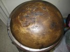 Vintage Turned Wooden Primitive Farmhouse Dough Chopping Bowl Antique 12 5  W 