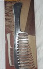 Vintage  Styling Comb Large Plastic Teeth Hair Brush Silver From Nfs 