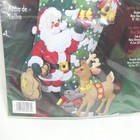 Bucilla Felt Christmas Stocking Kit Santa   s Friends 84586 Sealed Unused Nos