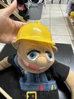 Vintage Melissa   Doug Construction Worker W  Helmet Puppet No Stick Rare