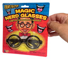 Funny Magic Nerd Glasses Eye Dork Thick Lenses Coke Bottle Joke Gag Black Round