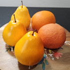Realistic Naval Oranges   Bartlett Pears Artificial Fake Fruit Plastic Lot Of 5