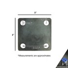 3  X 3  Heavy Duty Square Flat Steel Metal Base Plate With Holes   20 Pieces