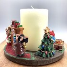 Vntg Mouse Yankee Candle Christmas Candle Holder Family