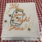 Set Of 7 Hand Embroidered    preserves    Flour Sack Dish Towels  New