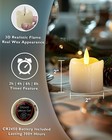 6pcs Flickering Real Wax Led Tea Light Votive Candles With Timer Remote Control
