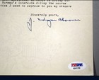 Psa Dna J  Edgar Hoover Signed 1951 Fbi Letter 