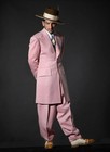 British Pink Men s Zoot Suit Wedding Groom Tuxedo Evening Party Prom Long Coat