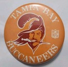 Tampa Bay Buccaneers  Nfl  1970s  3  Vintage Football Pin-back Button Nice Shape