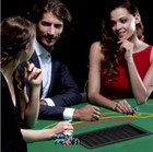 Table Poker Folding Casino 7 Player Foldable Game Top Blackjack Card Portable