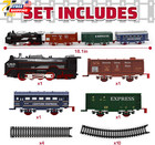 Train Set Toy For Kids Locomotive Engine Battery Powered Railway Xt-12 Deao