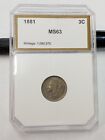 High Grade 1881 Three Cent Nickel 3cn