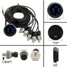 8-valve Air Ride Suspension Solenoid Manifold W remote   Blue Led Gauge 0-300psi