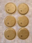 Vintage 1990   s Set Of  6  Budweiser Beer Metal Coasters Official Product