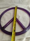60s Purple Lucite Acrylic Peace Sign Symbol Hippie Vintage Sixties 70s Read