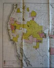 United States 1890-91 Topographical Survey Progress Large Lithographed Map