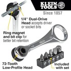 Klein Tools 65200 1 4 In Drive 72 Geared Teeth Hand Ratchet