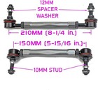 Adjustable Sway Bar Links Universal Fit 150-210mm  5 9-8 25 Inch  Stud-to-stud