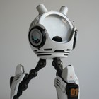 White - Spirok Robo   Mecha Stand  Magnetic Art Display With Ferrofluid Dancing