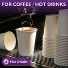 400 Pack 8 Oz White Paper Coffee Cups  Disposable Hot Cups For Coffee  Tea