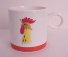 4 Vintage 1961 Holt Howard Rooster Ceramic Coffee Mugs Cups Retro Farmhouse