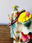 Vintage Anthropomorphic Ucagco Chained Dog And Puppy Doghouse Kitschy Coin Bank