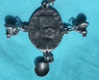 Large 16 Th Century Silver Beggar   s Badge With Beggar   s Cup And Gourd Bottles