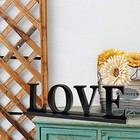 Rustic Wood For Home Decor Freestanding Tabletop Decor Black Love - Love Sign