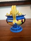 Vintage Abstract Handpainted Amphora Pottery Urn Made In Italy Like Ginny Sims