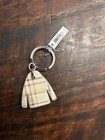Nwt Coach Tattersall Plaid Peacoat Bag Charm Key Ring Fob 66326 Purse Accessory