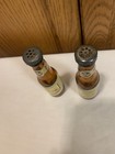 Vintage Schlitz Beer Salt   Pepper Shakers-brown Glass Bottles With Metal Tops 