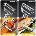 Stainless Steel Vegetable Peeler Julienne Slicer Kitchen Tool For Fruit   Potato