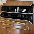 Vintage Bundy Selmer Trombone W Vincent Bach Corp 6 Mouthpiece   Hard Case