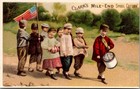 1887 Clark s Mile-end Spool Cotton  Best Thread Patriotic Children Parade